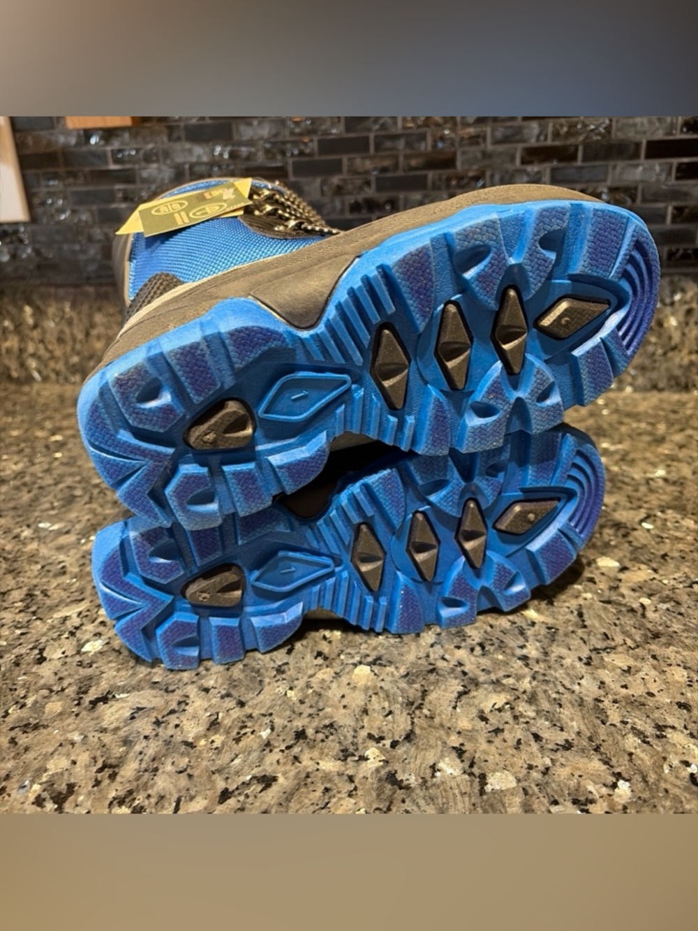 Kamik NWT Kids Size 1 Black Blue Luke 3 Winter Boots Snow Insulated Waterproof - Picture 5 of 8